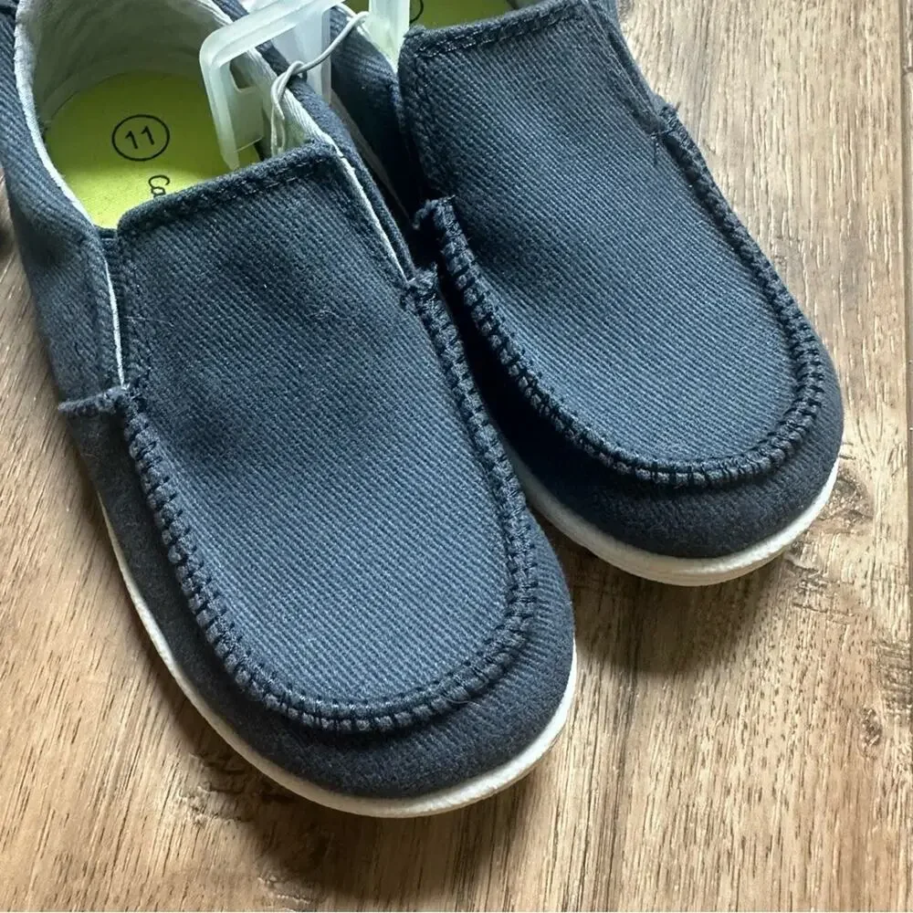 NEW!! Cat‎ & Jack Kids Navy Slip-On Shoes, Size 11